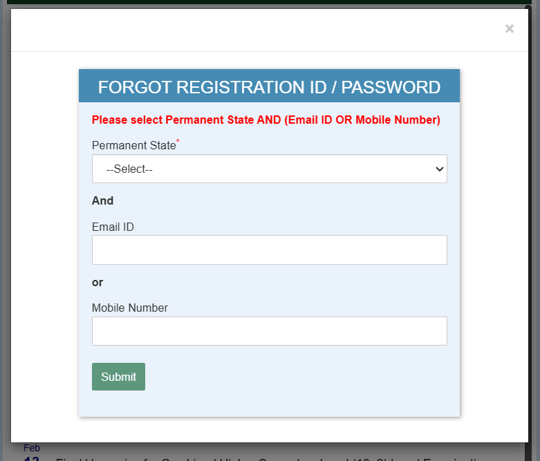 ssc forgot password